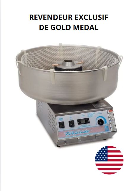 Machine à barbe à papa professionnelle Tornado 3005 XED gold medal_0