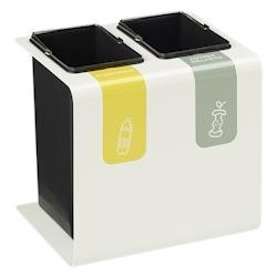 Rossignol - Meuble de tri intérieur 2x15L TRIBU - blanc métal 55302_0