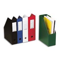 PORTE-REVUES EN PVC SOUDÉ DOS DE 7 CM. FORMAT 32X24CM. LIVRÉ À PLAT. COLORIS ROUGE - LOT DE 6