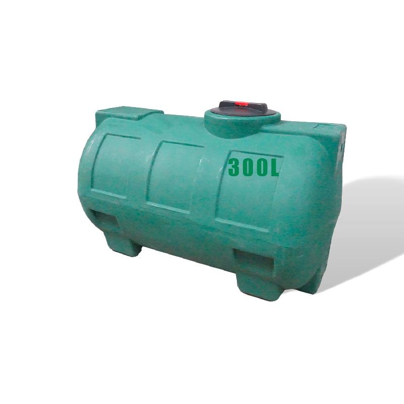 Réservoir eau de pluie PE type CHO 300L vert - stockage polyvalent non enterrable_0