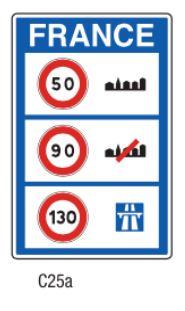 Panneau de signalisation d'indication type c25a_0