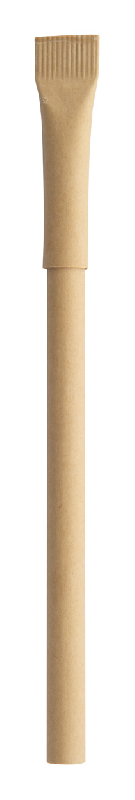 Stylo à bille recyclable en carton recyclé - encre bleue - couleur naturelle_0