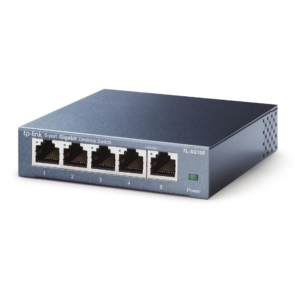 Switch RJ45 5 ports 10/100/1000 Mbps TP-Link - Design compact et transfert rapide de fichiers volumineux_0