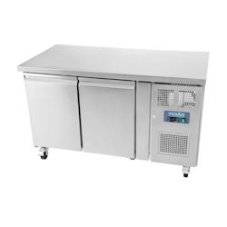Comptoir Réfrigéré de Préparation Inox 1 Porte + 8 Bacs GN 1/6 - 154L Froid Ventilé Pro - Polar Série U - UA047_0