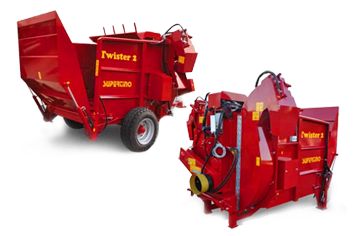 Twister 2 P - 2 T pailleuse agricole Supertino - capacité 2m3 - distance de paillage 18m - turbine à deux vitesses_0