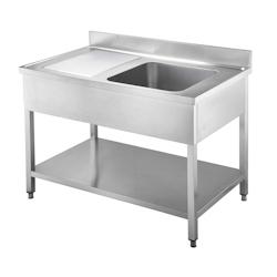 Vaiotec EASYLINE Evier 700 / 1 cuve à droite et égouttoir L:1200 - inox 10204_0