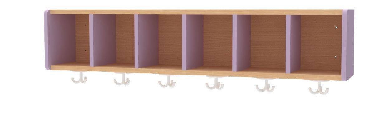 Vestiaire mural pour 6 enfants