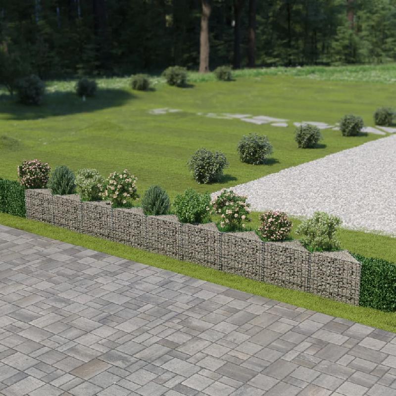 Vidaxl mur de gabion acier galvanisé 630 x 30 x 50 cm 143574_0