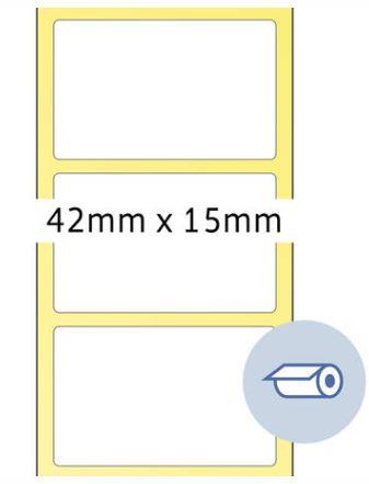 Étiquette en rouleau thermotransfert 42x15 mm - Papier de qualité supérieure - Réf. 4061_0