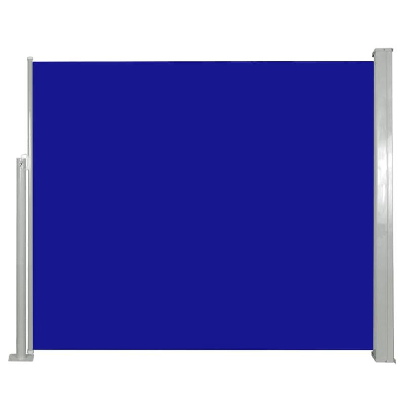 AUVENT PARAVENT STORE BRISE-VUE LATÉRAL RÉTRACTABLE DE PATIO JARDIN TERRASSE BALCON PROTECTION VISUELLE ÉCRAN 120 X 300 CM BLEU 02_0007082_0
