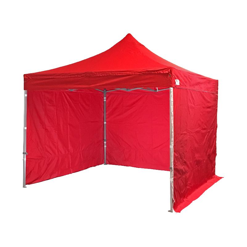 Barnum pliant semi-pro30 3x3m rouge - avec 3 côtés et armature en acier thermolaqué_0