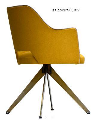 Bridge cocktail PIV - Chaise de restaurant - Assise standard - Hauteur 79 cm - Largeur 55 cm - Profondeur 59 cm_0