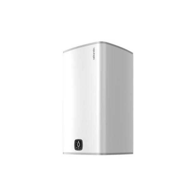 Chauffe-eau électrique Linéo connecté vertical mural blanc carré 100L - Atlantic - 157213_0