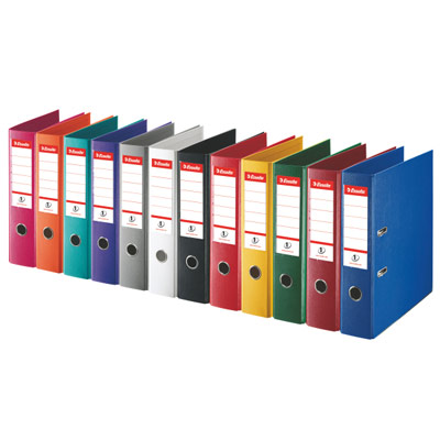 CLASSEUR A LEVIER ESSELTE N°1 POWER EN POLYPROPYLENE - DOS 7,5 CM - COLORIS ASSORTIS STANDARD - LOT DE 10