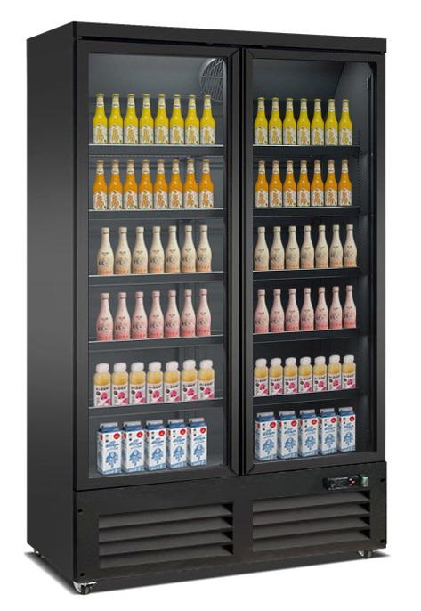 Congélateur 2 portes en verre noir ceb-1200f bl COMBISTEEL 7526.0125_0