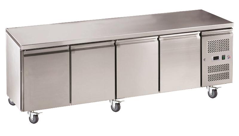 Desserte réfrigérée inox -2/+8°c gaz r600 avec 4 portes grilles 430x333 mm - SNACK4100TN_0