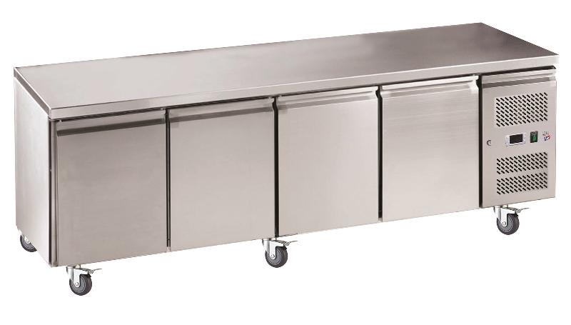 Desserte réfrigérée inox -2/+8°c gaz r600 avec 4 portes grilles 430x333 mm - SNACK4100TN_0