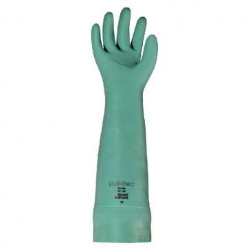 Gant de protection chimique Solvex 37-185 nitrile - longueur 455 mm - épaisseur 0,56 mm - vert - taille 9_0