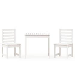 Helloshop26 - Ensemble de bistro jardin meuble extérieur terrasset de jardin 3 pièces blanc bois de pin massif 02_0013550 - blanc 3000738447761_0