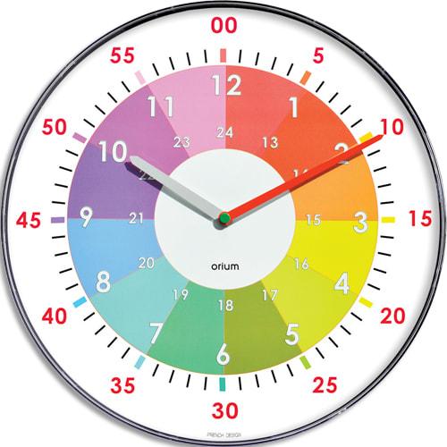 Orium horloge d'apprentissage, diamètre 30 cm, idéal pour apprendre l'heure_0
