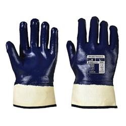 Portwest - Gants de protection tout enduit en nitrile manchette Bleu Marine Taille 8 - 5036146009411_0