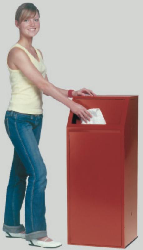 Poubelle tri sélectif pour matières recyclables - tôles galvanisées avec revêtement époxy anti-UV - porte basculante et clapet à déchets_0