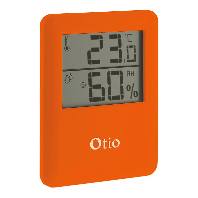 Thermomètre hygromètre magnétique orange - Otio_0