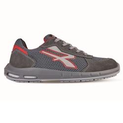U-Power - Baskets de sécurité basses extra légères anti fatigue SKAT PLUS - Environnements secs - S1P SRC ESD Gris / Rouge Taille 42 - 42 gris mat_0