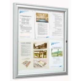Vitrine Tradition - Simple face, cadre aluminium 30 mm, porte réversible, plexichocs 4 mm, étanche et sécurisée_0