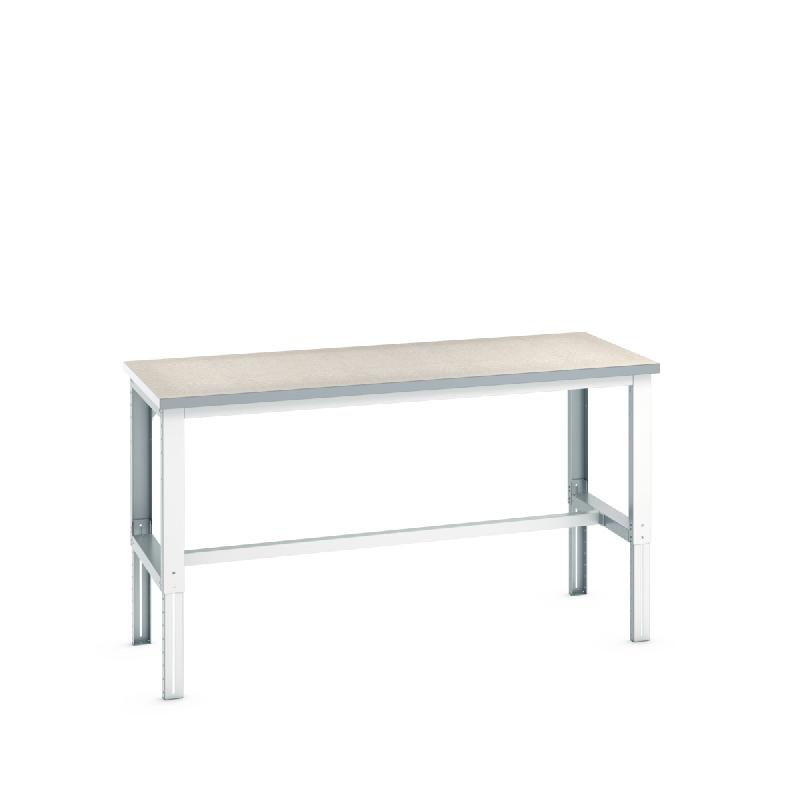 41004128.16V - Établi Cubio avec Ossature Réglable et Plateau en Lino - LxPxH: 2000x900x740-1140mm_0