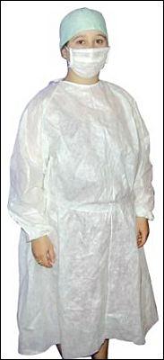 Blouse de protection imperméable pe non stérile_0