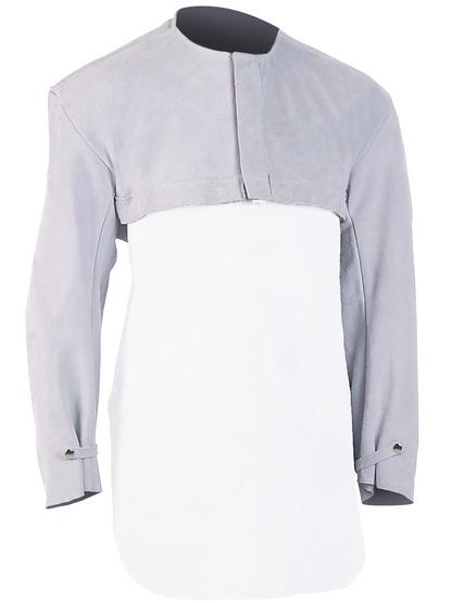 Boléro cuir croûte pour soudeurs - Taille unique - Manches longues - Résistant et réglable_0