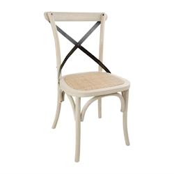 Chaises en chêne avec dossier croisé Bolero sable - beige Bois massif GAS-DR306_0