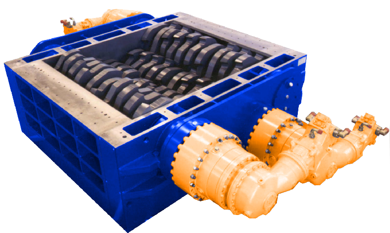 Broyeur industriel 4 arbres 4R 200-400 - 200 à 400 HP - Moteur hydraulique_0