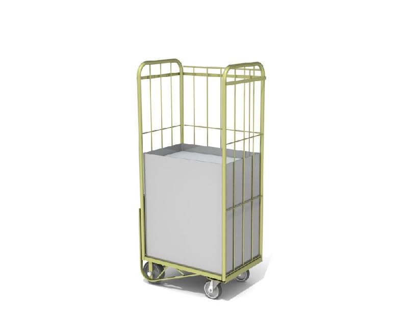Cabri ergonomique petit modèle - Roll-container vertical - Dimensions 680x470x1470 mm_0