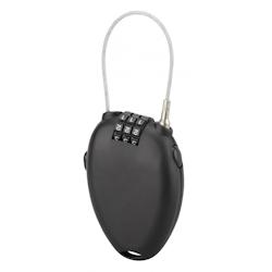 Cadenas à code Zipper, intérieur, cable 0.55m, 3 chiffres, noir - THIRARD - noir 3150261710037_0
