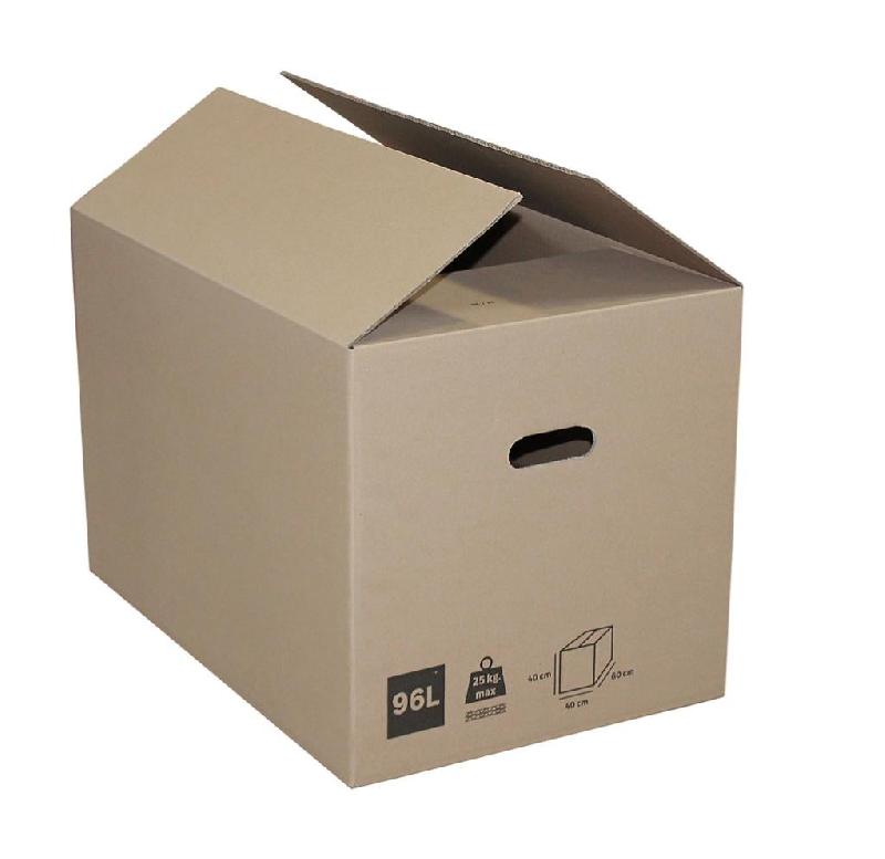 Carton 96 L - 60 x 40 x 40 cm - Rangement en carton robuste_0