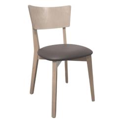 Chaise ANNECY Bois Massif Naturel en simili cuir style scandinave pour intérieur - TIGAONE - marron 3701680318559_0