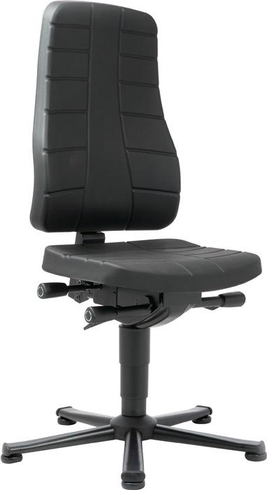 Chaise d'atelier pivotante BIMOS Highline - Patins, mousse intégrale noire, réglage 450-600 mm - Modèle 9640-2000_0