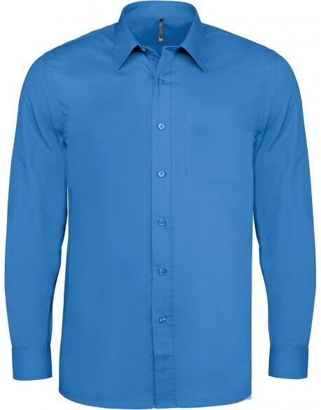 Chemise homme popeline polycoton manches longues - CHE0002 - entretien facile, personnalisable, idéale hôtellerie & restauration_0