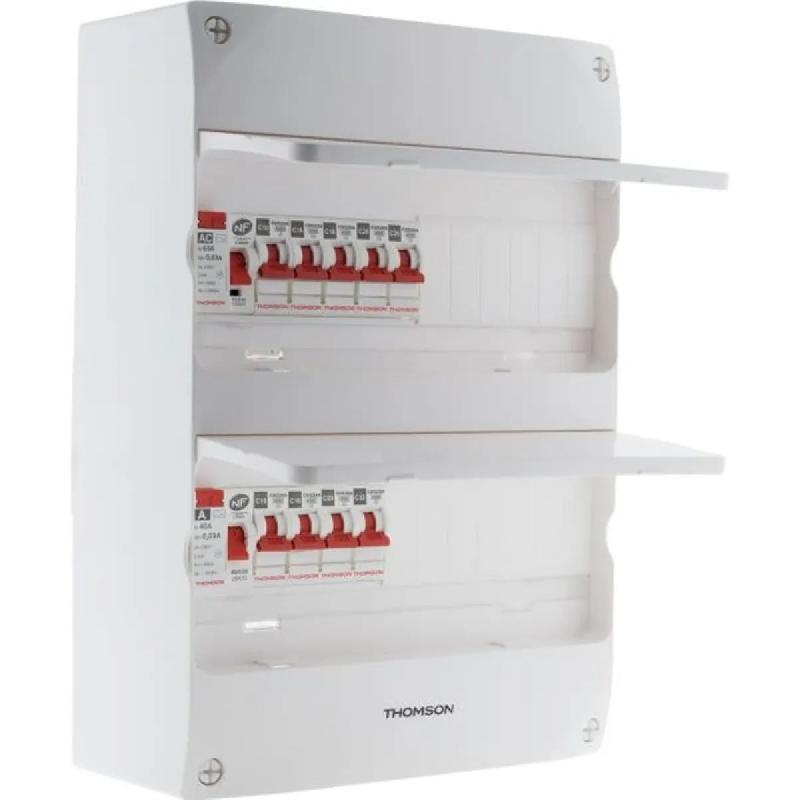 Coffret électrique pré-équipé Thomson - 2 rangées - 26 modules - 3 interdifférentiels - 11 disjoncteurs - EasyConnect_0