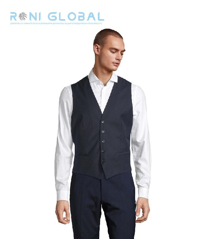 Gilet de costume homme en polyester/viscose - NEOBLU MAX SOL'S - ref sol-03166 - 5 boutons et patte de serrage_0