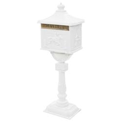 Helloshop26 - Boîte aux lettres sur pied aluminium vintage antirouille blanc 02_0041552 - 3000220916232_0