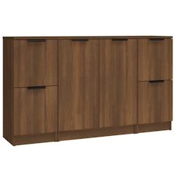 Helloshop26 - Buffet bahut commode armoire meuble de rangement organisateur cuisine salle de séjour salons 3 pcs bois d'ingénierie 02_0037091 - 3000_0