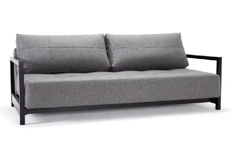 INNOVATION LIVING  CANAPE DESIGN CONVERTIBLE BIFROST DELUXE LIT 155*200 CM TISSU TWIST CHARCOAL GRIS_0