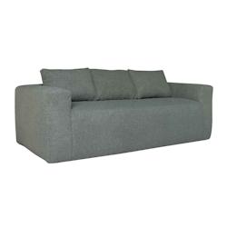 Oviala Business Oviala Canapé 3 places en tissu bouclette avec coussins vert - vert textile 114173_0