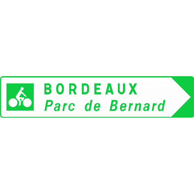 Panneau de position indication de destination distance Dv21b - cyclistes - gamme Innov - WP Signalisation_0