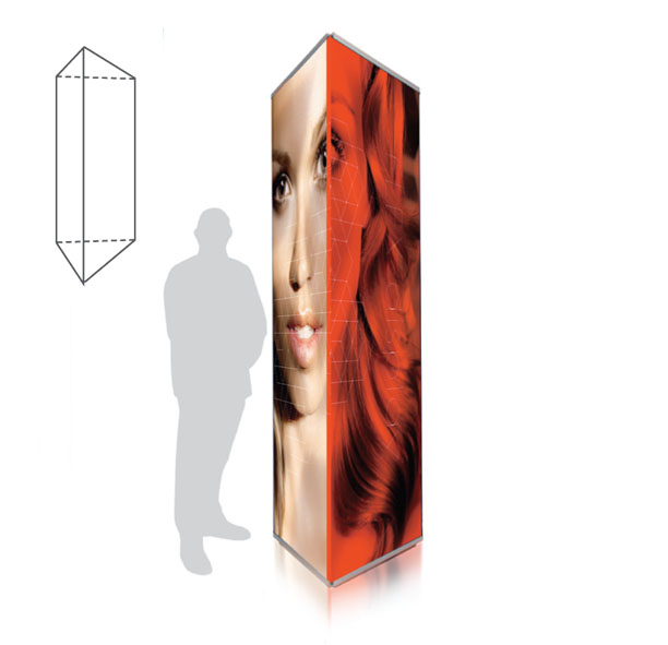 Porte-kakémonos Flex-Display - triangulaire ou carré pour 3 ou 4 visuels - portable, léger et pliable_0