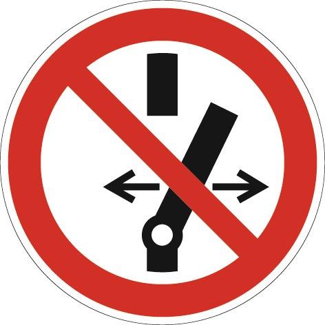 Symbole interdiction ASR A1.3/DIN EN ISO 7010 commutation interdite plastique_0