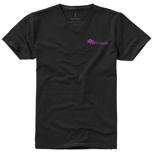 T-shirt bio manches courtes pour homme - Kawartha 38016990 - col V en coton biologique et élasthanne_0
